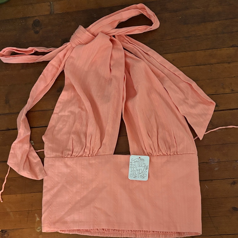 Coral Free People Halter Top